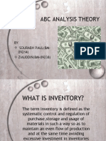 Abc Analysis Theory: BY Sourabh Paul (Bm-09214) ZIAUDDIN (BM-09238)