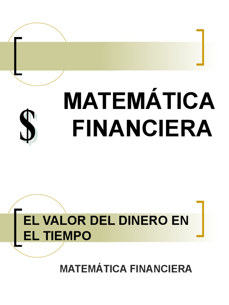 Matematica Financiera | PDF | Finanzas Matemáticas | Interés