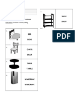 Furniture Worksheet