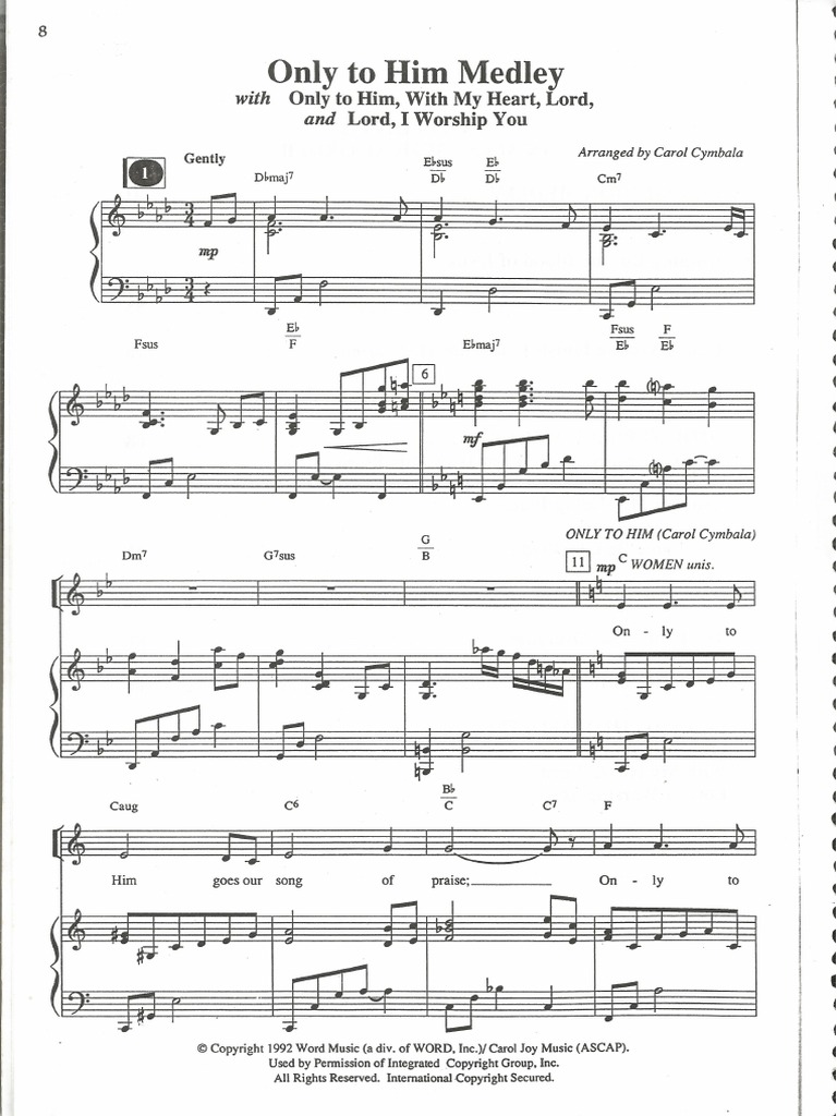 Only To Him / Brooklyn Tabernacle ゴスペル譜 Only To Him - Brooklyn Tabernacle Choir | PDF