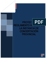 Proyecto de Reglamento - INSTANCIA DE CONCERTACION Provincial Sandia