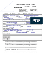 Ficha Cadastral para Aprovação de Crédito