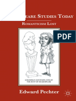 Shakespeare Studies Today Romanticism Lost by Edward Pechter