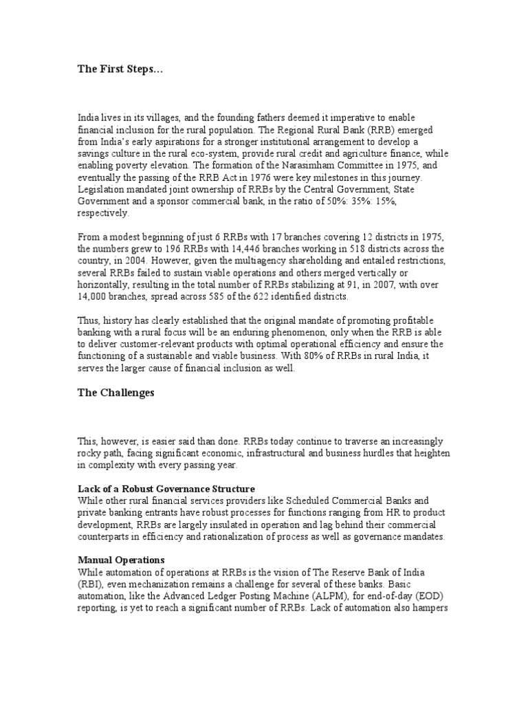 The First Steps | PDF | Banks | Regulatory Compliance