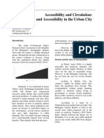Sustainability and Accessibility in The Urban City