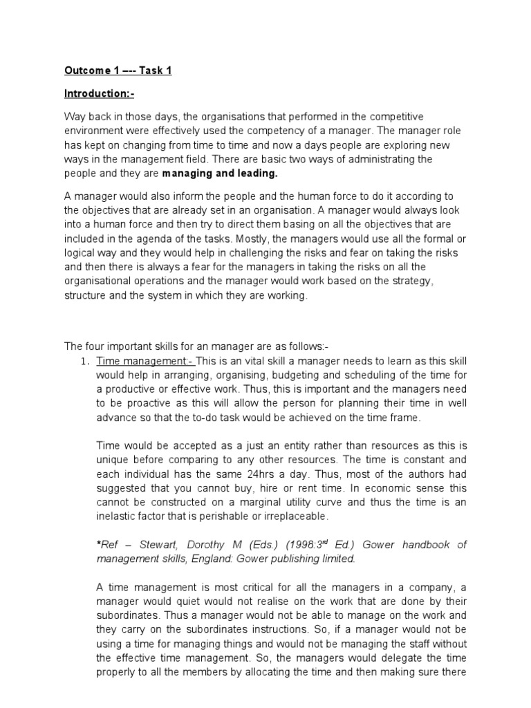 Essential Management Skills for Success | PDF | Time Management ...