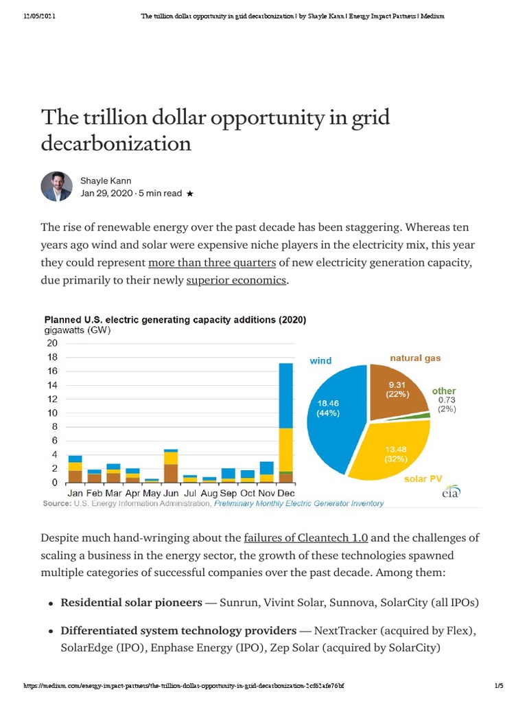 Grid Decarbonization for Innovators | PDF | Low Carbon Economy ...
