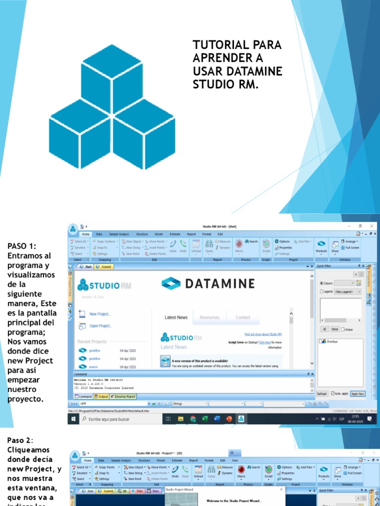 Tutorial de Uso de Datamine Studio RM | PDF | Informática y tecnología ...