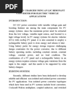 PV Battery Charger Using An L3C Resonant Converter For Electric Vehicle Applications