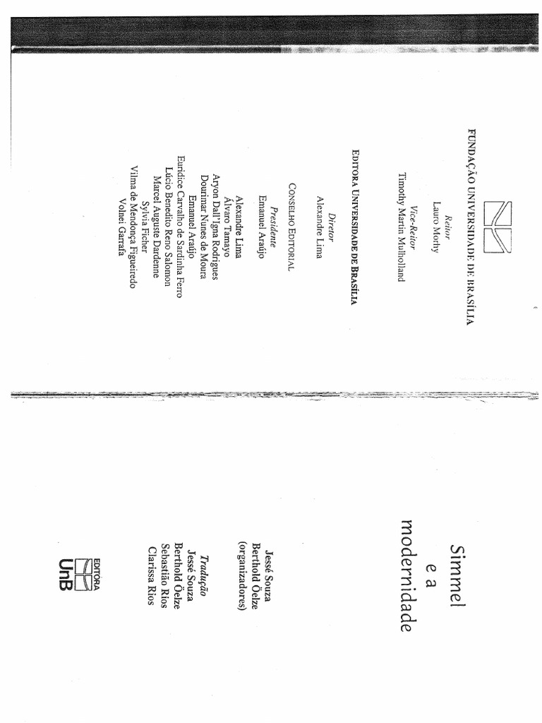 Texto Simmel e A Modernidade | PDF