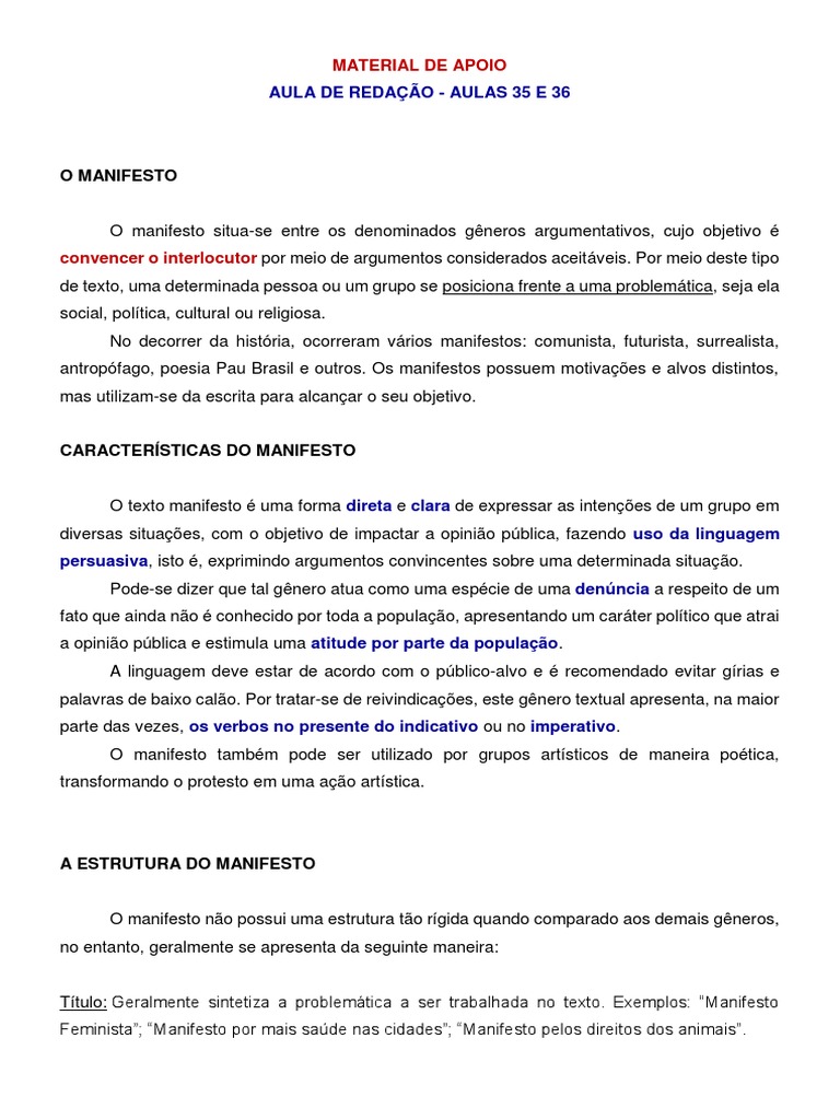Apresentando o gênero textual manifesto: características, estrutura e ...