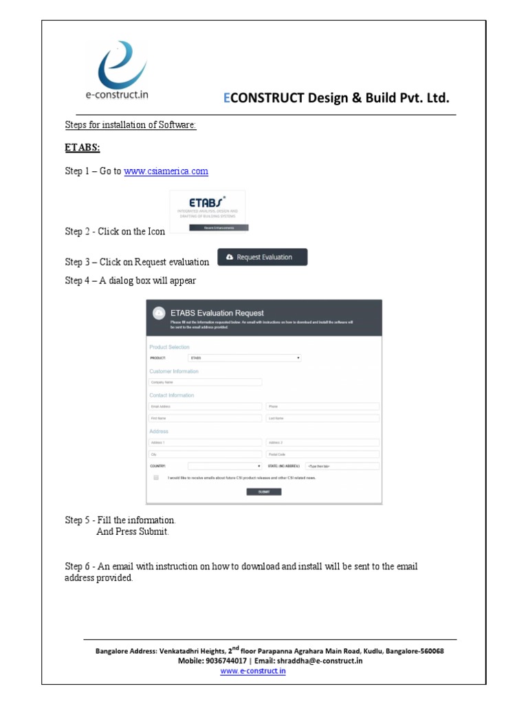 ETABS Software Installation Guide | PDF
