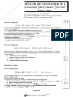 Devoir de Contrôle N°2 - Sciences Physiques - 2ème Sciences (2016-2017) MR ARYANI Ahmed