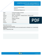 Comprovante de Agendamento - Companhia Energética de Brasília - Registrar Reclamação