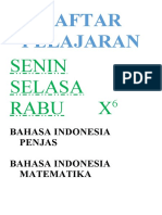 Daftar Pelajaran