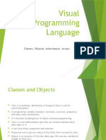 Visual Programming Language: Classes, Objects, Inheritance, Arrays