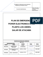 Plan de Emergencia Proyecto Andes Power Electronics Chile 2018