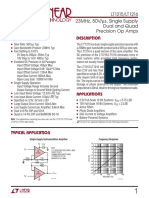 Features Descriptio: Lt1215/Lt1216 23Mhz, 50V/ S, Single Supply Dual and Quad Precision Op Amps