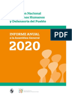 Informe Anual 2020 de la INDDHH a la Asamblea General