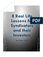 8 Real Life Lessons For Syndicators and Their Investors