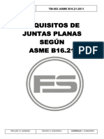 Asme b16.21 - Medidas y Diseño de Juntas y Empaques Para Brida - Flex Seal