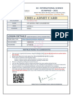 Giso 2021 E-Admit Card: Login Details
