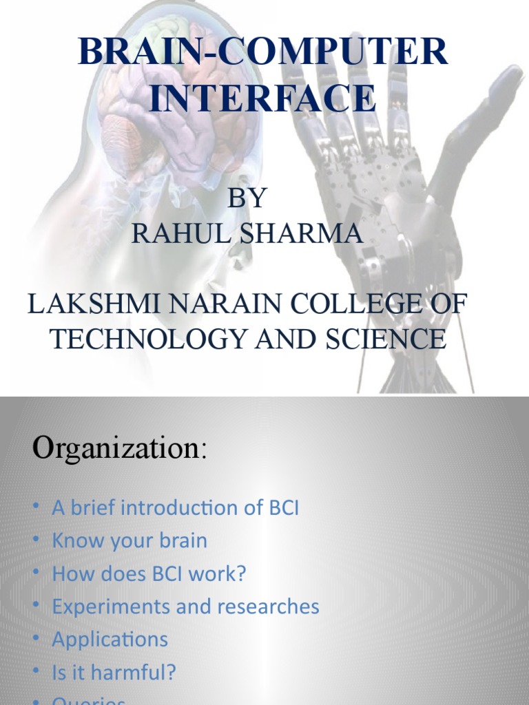 Brain Computer Interface A Presentation | PDF