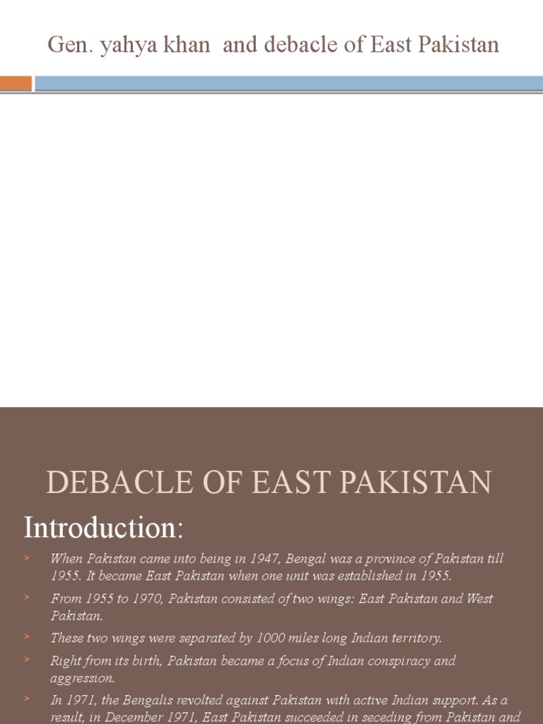Causes of East Pakistan's Separation | PDF | Pakistan | Government Of ...
