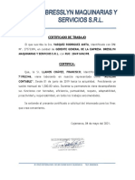 Certificado PANCHO