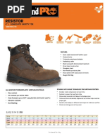 Ficha Tecnica Botin Resistor Timberlandpro