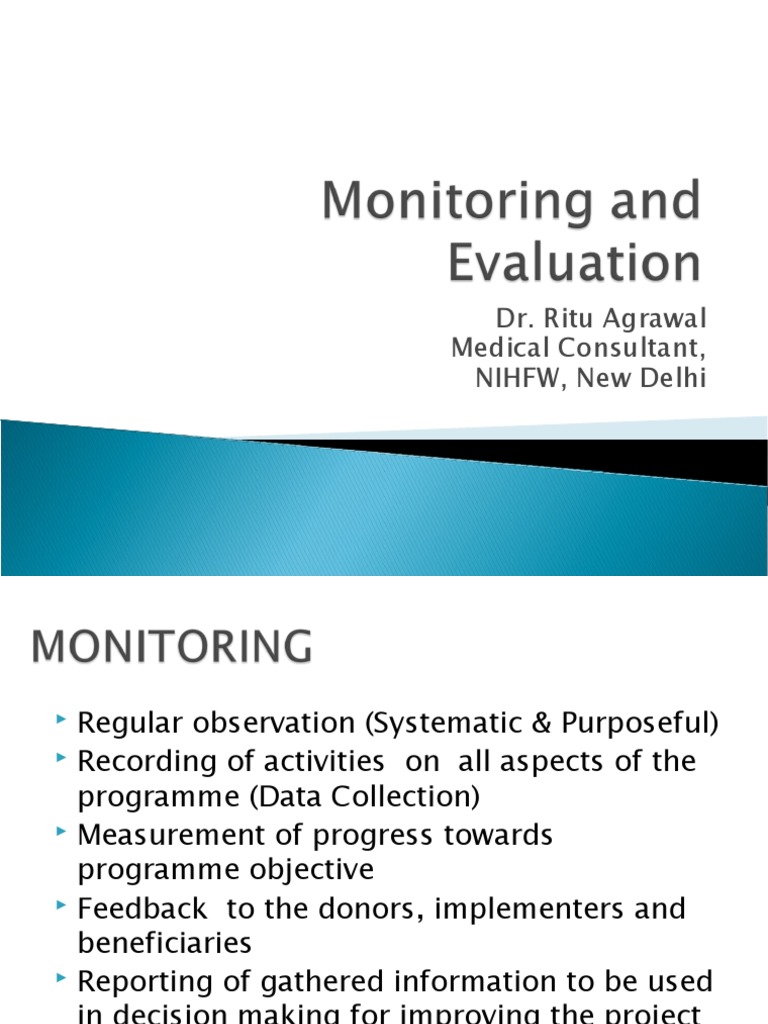 Health Program Monitoring and Evaluation Guide | PDF | Evaluation ...