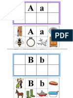 Abecedario Con Pictogramas Letra Cursiva