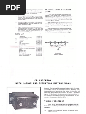 Cb Matchbox Instructions
