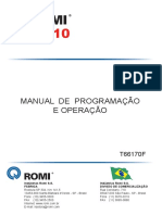 Manual de Programação E Operação: Indústrias Romi S/A. Fábrica Indústrias Romi S/A. Divisão de Comercialização