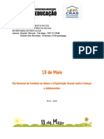 18 de Maio - Dia Nacional de Combate Ao Abuso e À Exploração Sexual Contra Crianças e Adolescentes