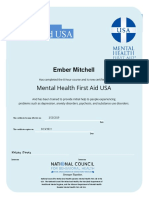 Mental Health First Aid Certificate