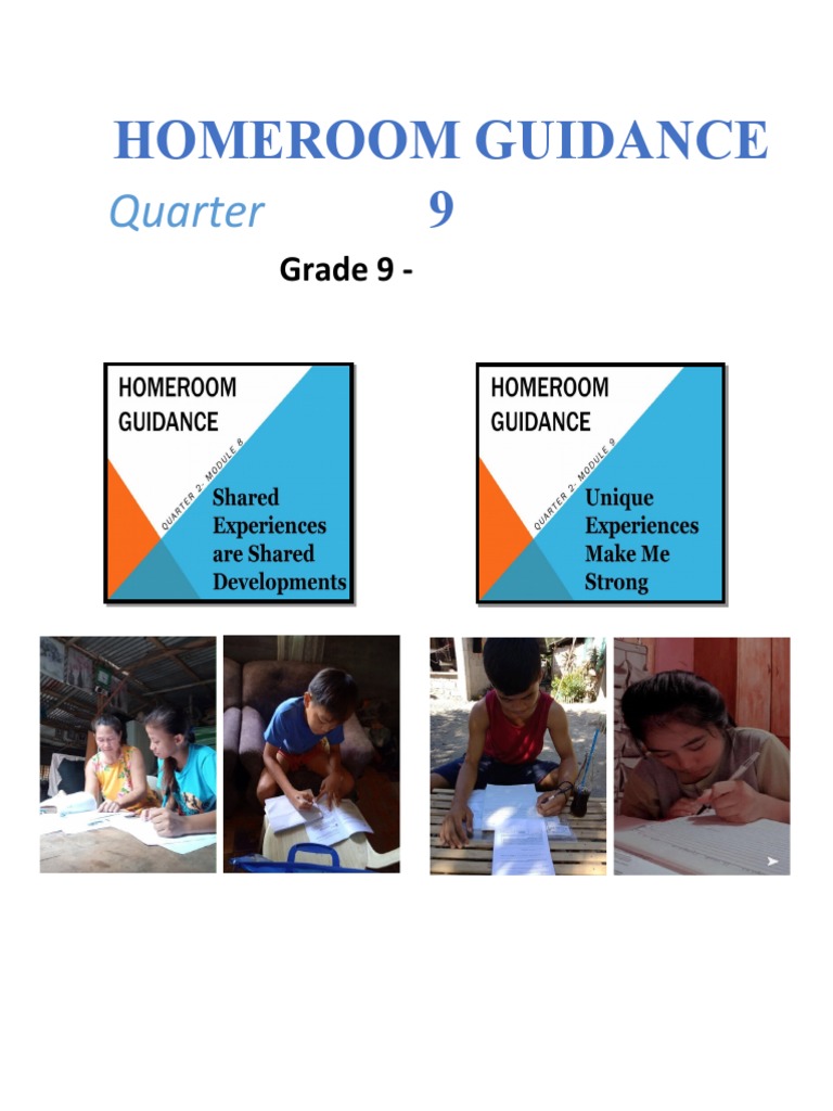 Grade 9 Homeroom Guidance Activities | PDF | Career & Growth