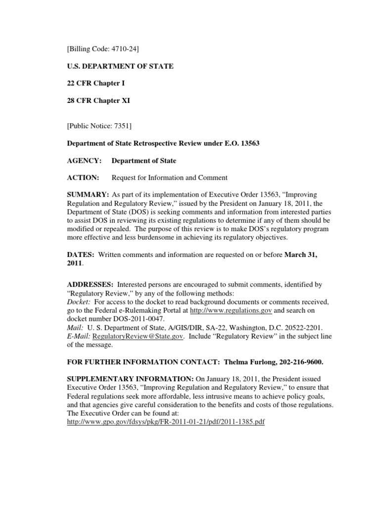2011-05813 Pi | PDF | Rulemaking | United States Department Of State
