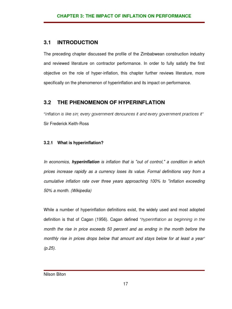 CHAPTER 3-The Impact of Inflation On Performance | PDF | Inflation | Money