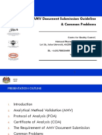 AMV Document Submission Guideline & Common Problems