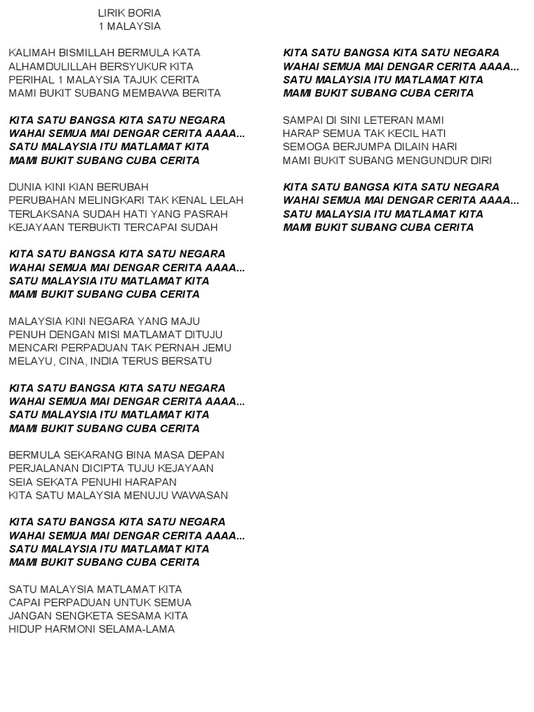 Lirik Boria Anak Mami Pdf