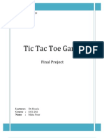 Design and Implement Java Tic-Tac-Toe Game