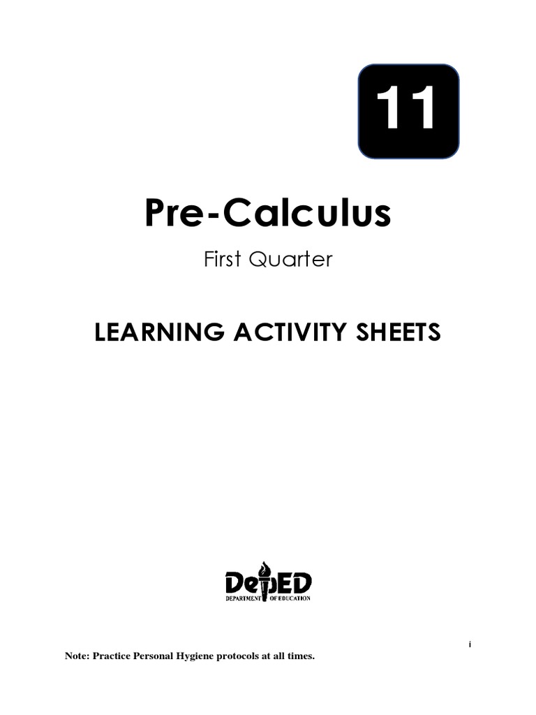 SHS Pre-Calculus | PDF | Ellipse | Perpendicular