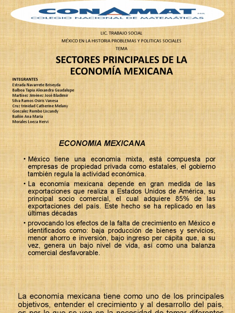 Sectores Clave de la Economía Mexicana | PDF | Exportaciones | México