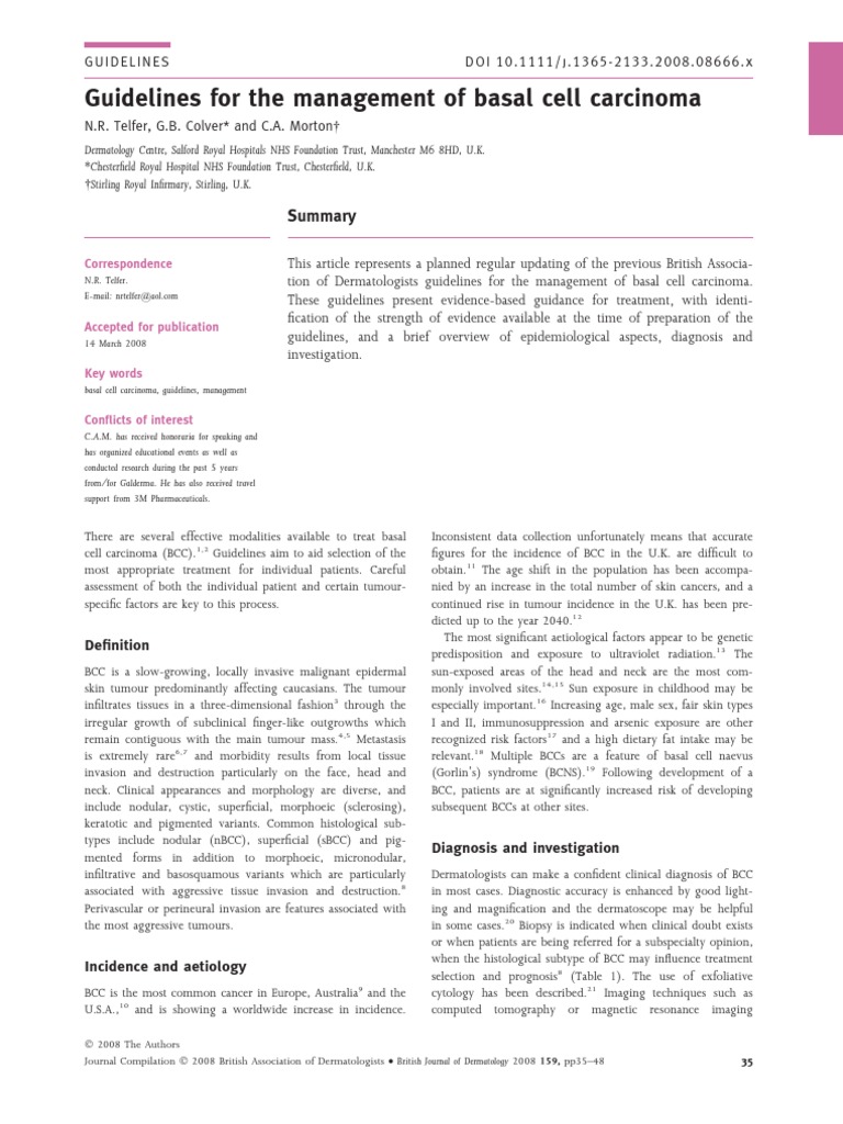 Basal Cell Carcinoma 2 | PDF | Surgery | Medical Specialties