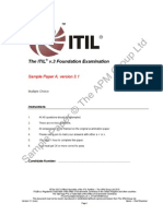 ITIL v3 Test Example