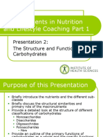 Macronutrients Part 1 Presentation 2 The Structure and Functions of Carbohydrates