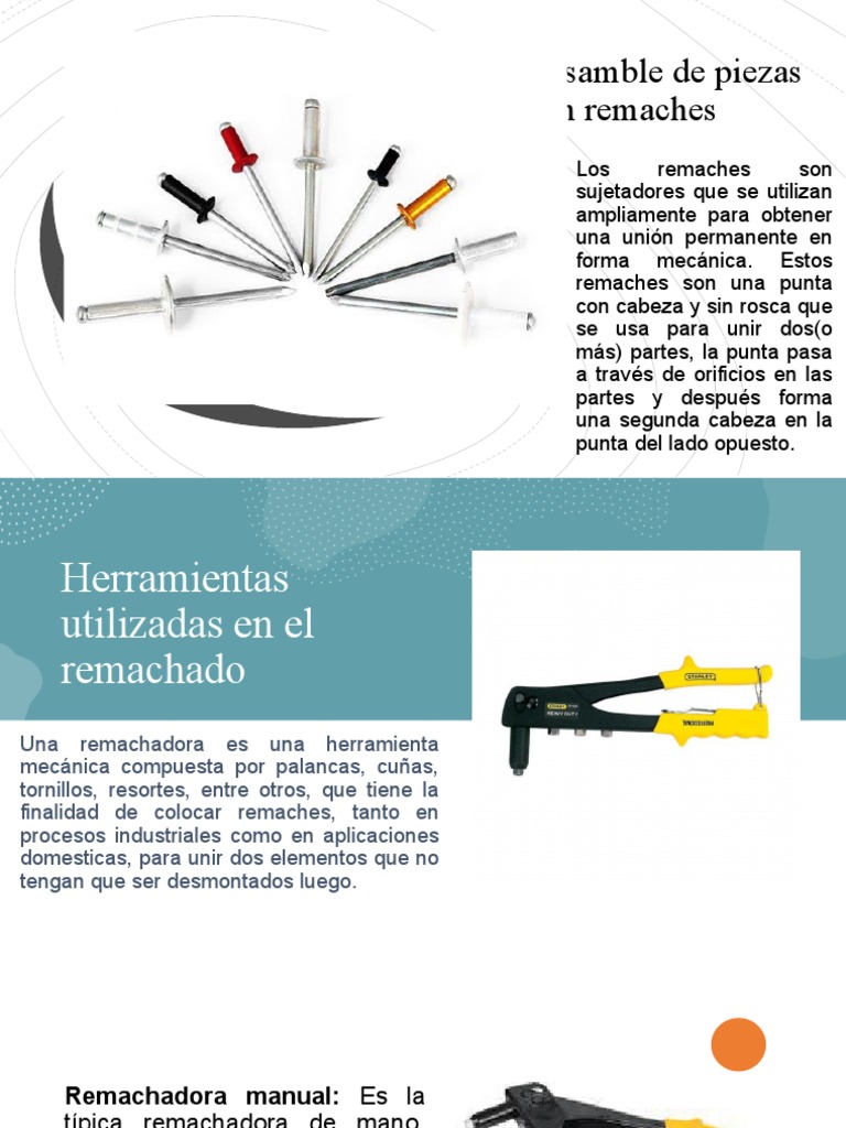 Proceso de ensamble con remaches | PDF | Remache | Tornillo