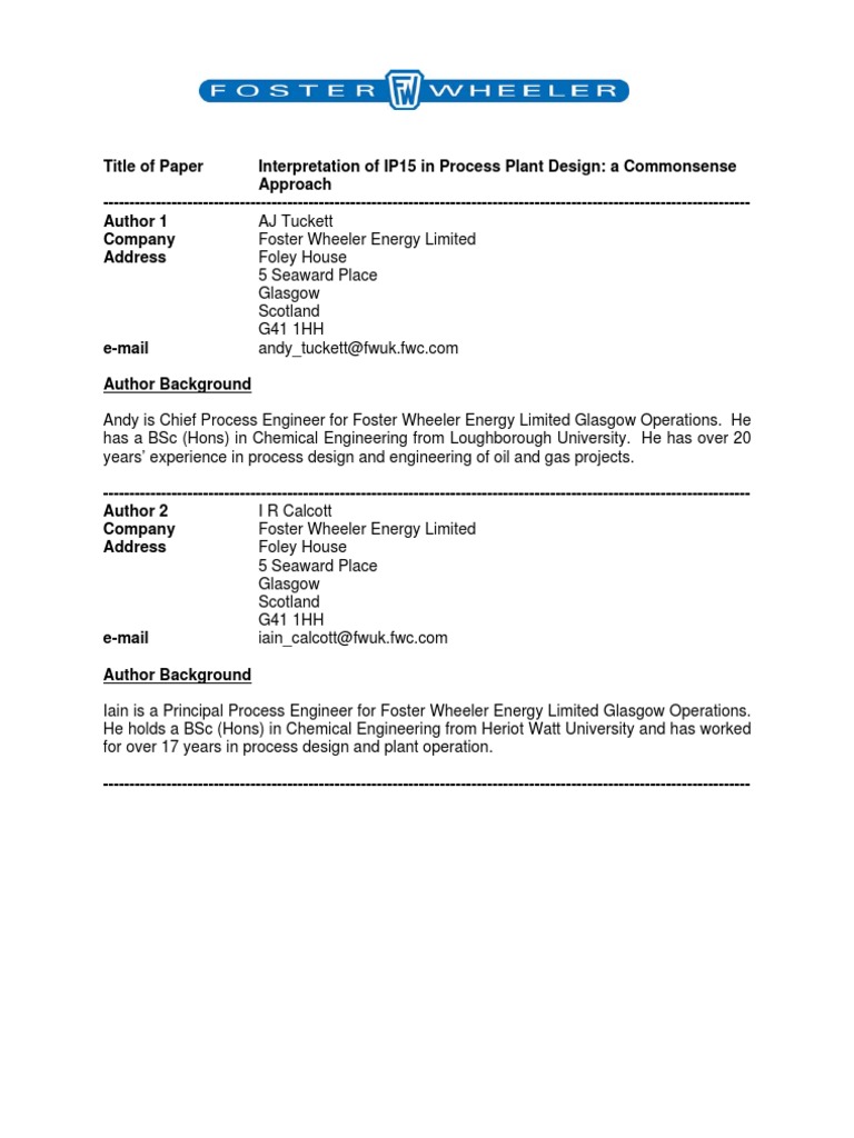 IP15 Hazardous Area Classification Guide | PDF | Statistical ...