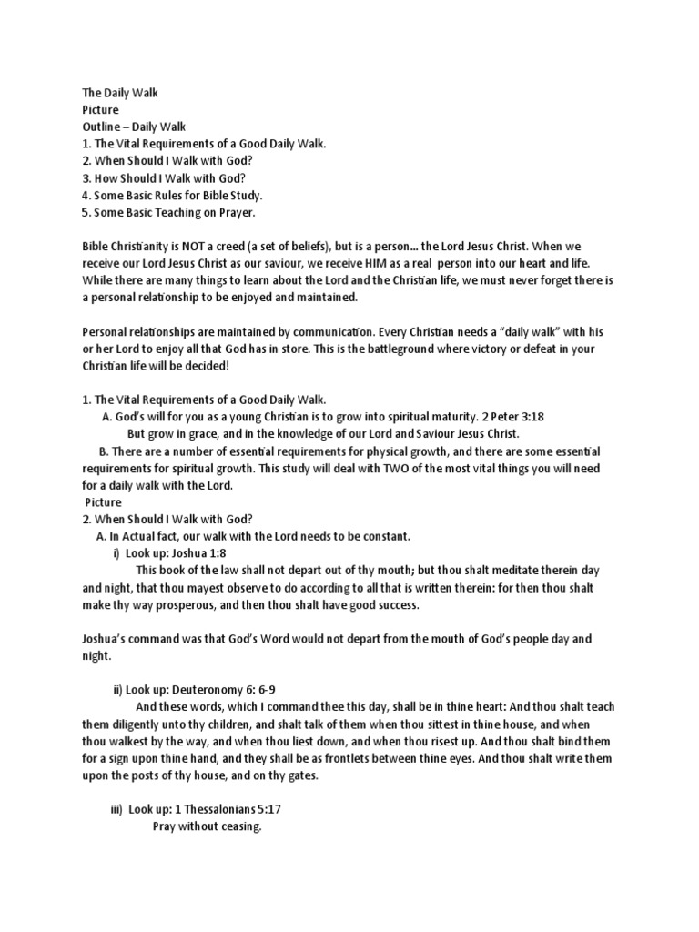 Essentials for a Daily Walk with God | PDF | Religious Behaviour And ...
